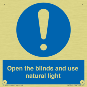 Open the blinds and use natural light